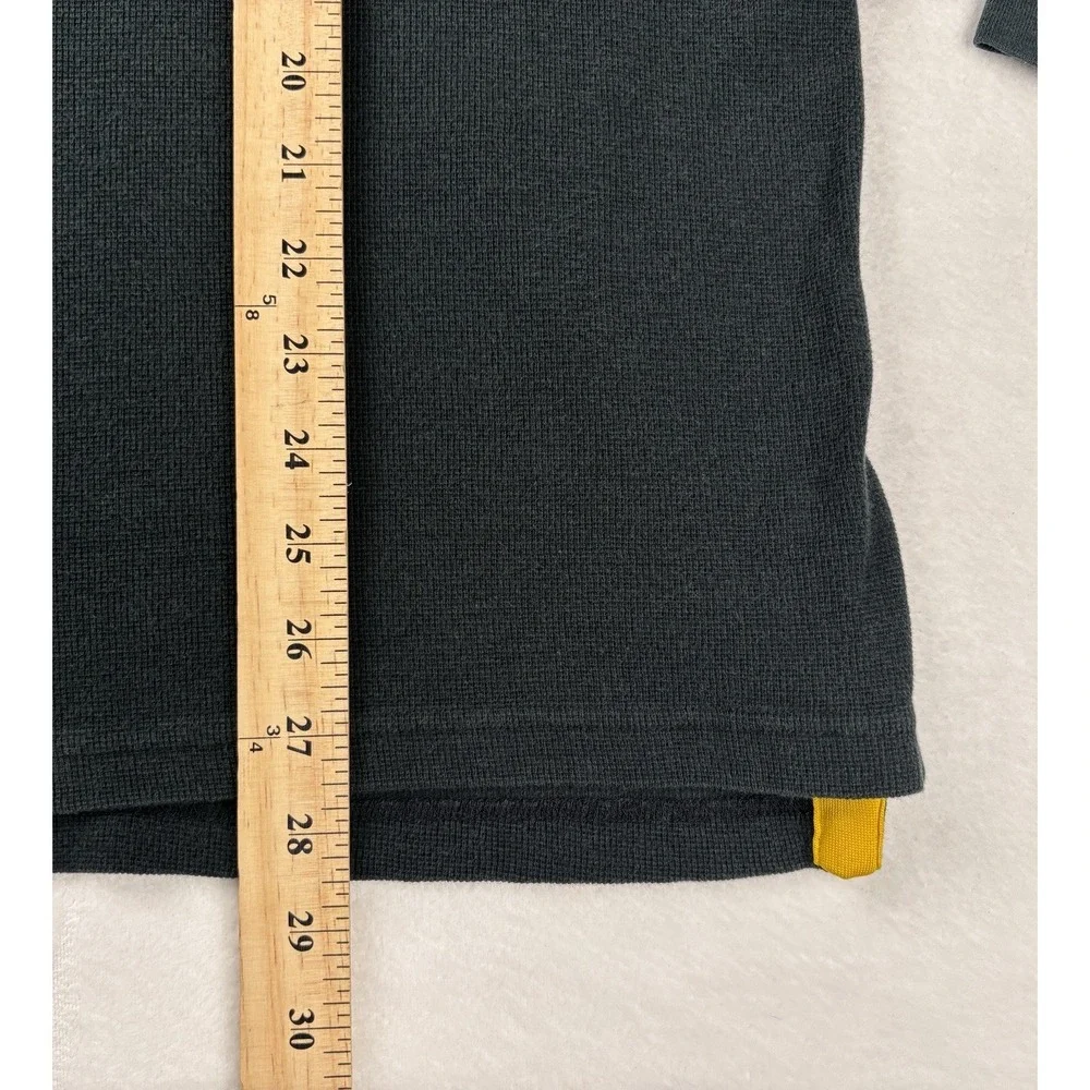 Polo Sport Ralph Lauren‎ Quarter Zip Pullover Green Yellow Waffle Knit Size M